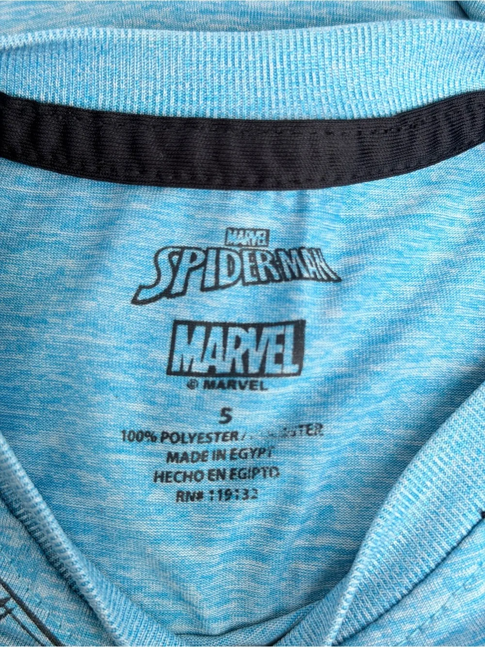 🕷️ Marvel Spider-Man "Spidey" Blue Space-Dye Boy's Graphic Tee - Picture 3 of 6
